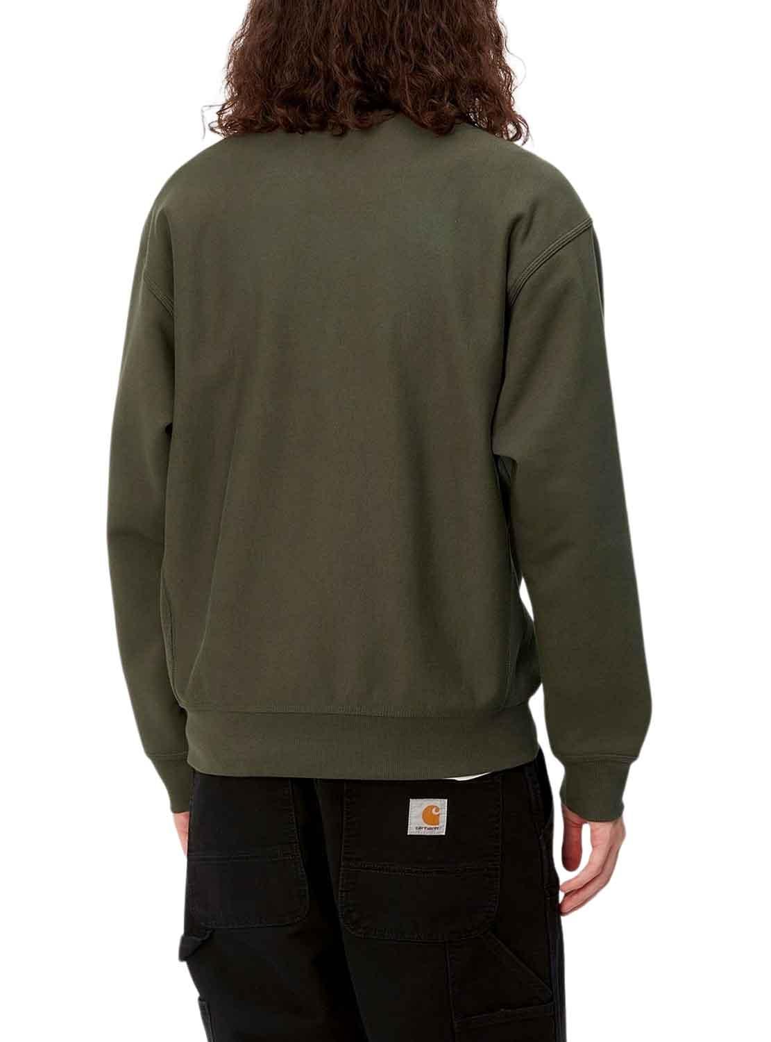 Sweat Carhartt Americano Script Verde Homem