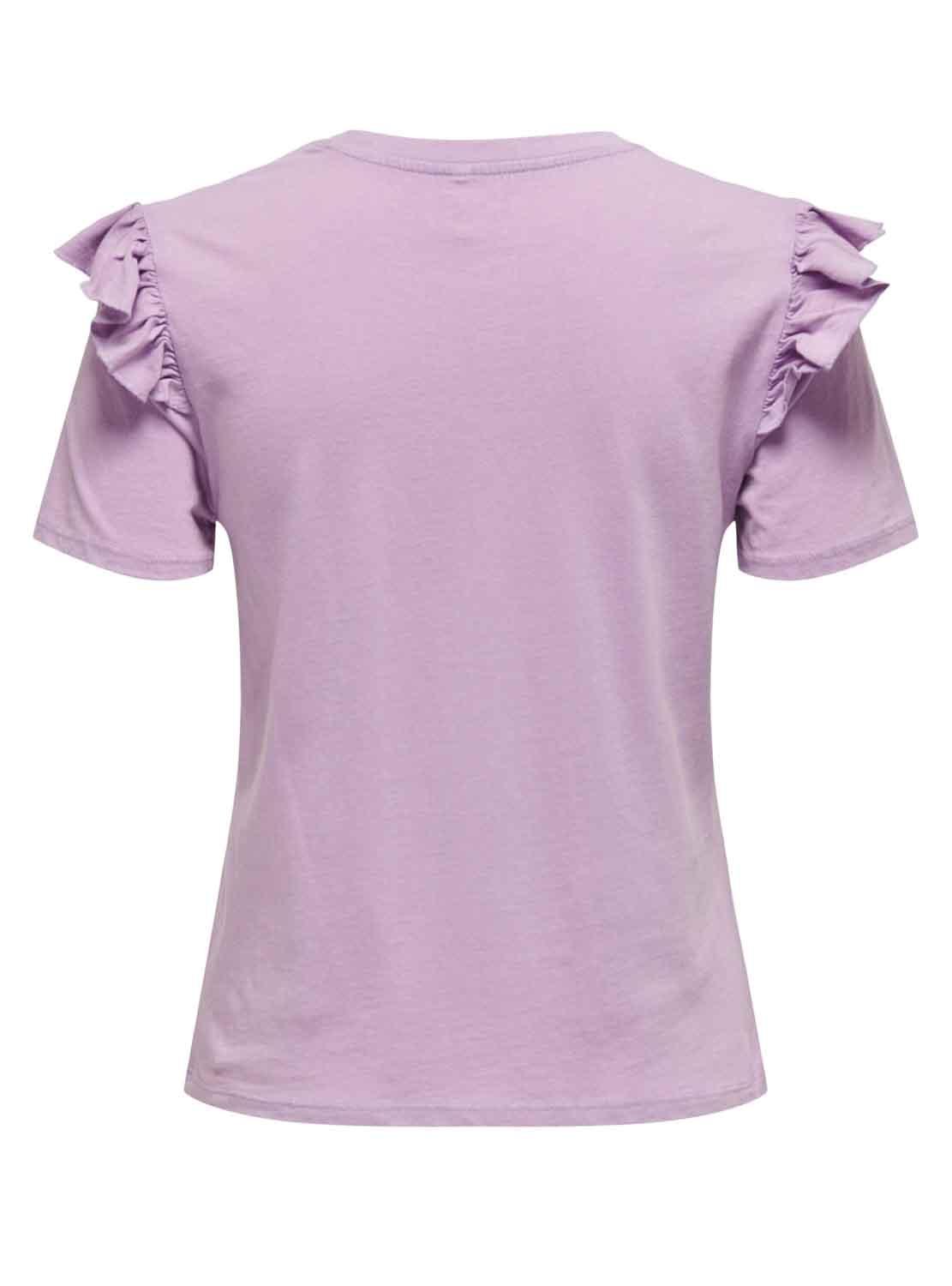 T-Shirt Only Lucy Life Morado para Mulher