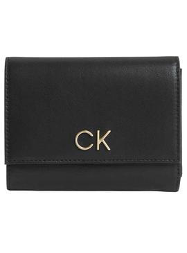 Carteira Calvin Klein Re-Lock Preto para Mulher