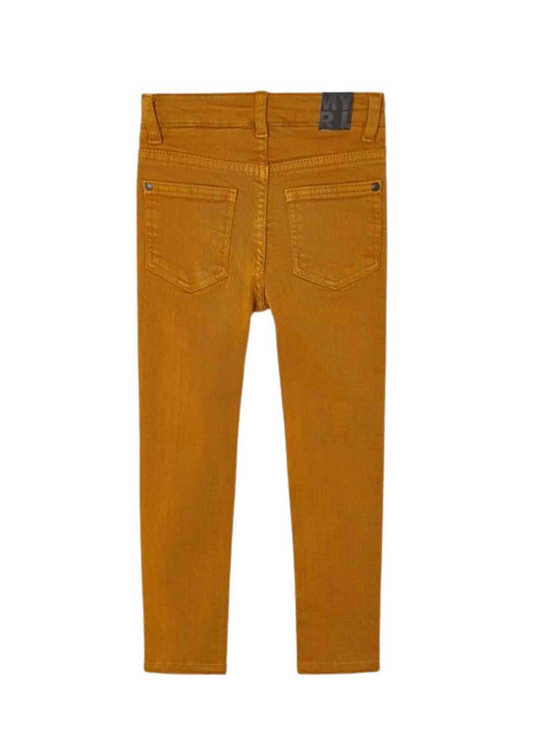 Calças Mayoral Sarga Skinny Camel para Menino