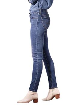 Calças Jeans Levis 711 Skinny Azul para Mulher