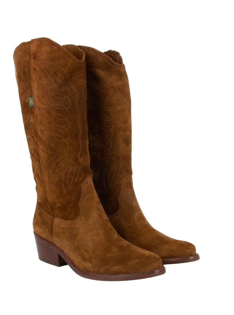 Botas Dakota Boots Cowboy Pele Marrom para Mulher