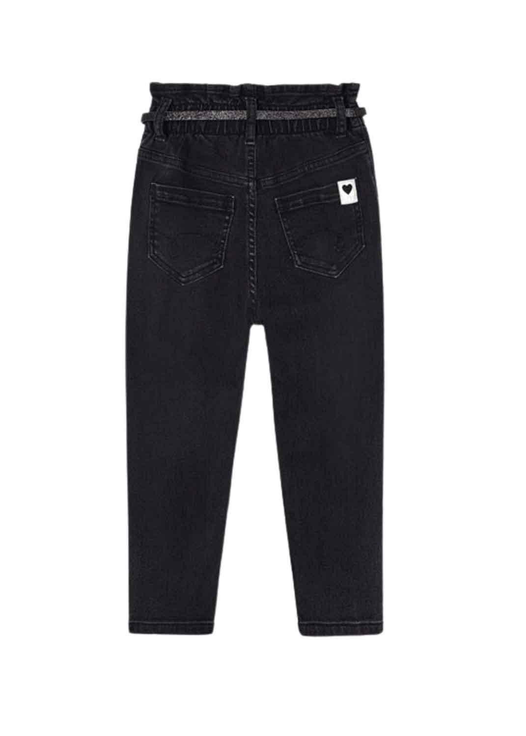 Calças Denim Mayoral Cinto Preto para Menina