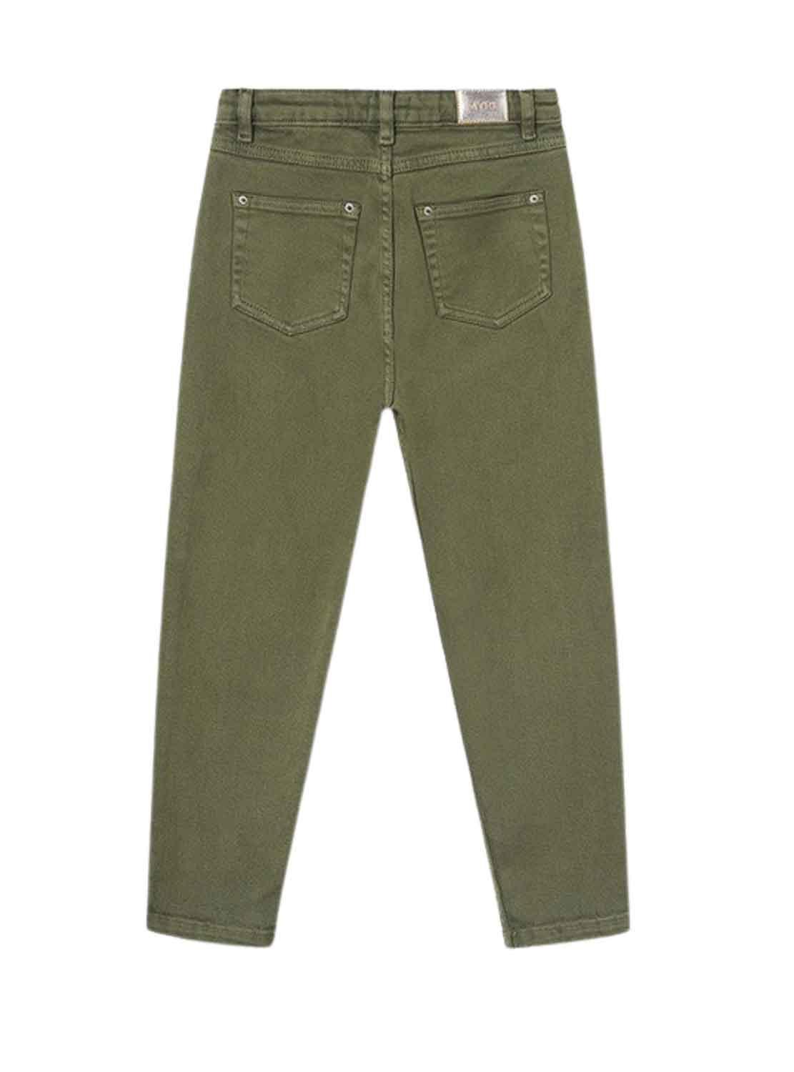 Calças Mayoral Sarga Slouchy Verde para Menina