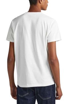 T-Shirt Pepe Jeans Woody Branco para Homem