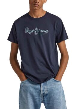 T-Shirt Pepe Jeans Wido Azul Marinho para Homem