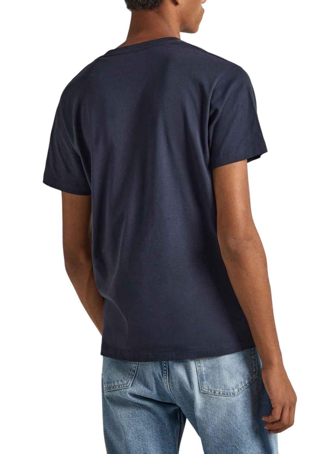 T-Shirt Pepe Jeans Wido Azul Marinho para Homem