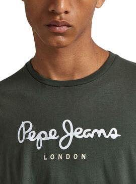 T-Shirt Pepe Jeans Eggo Long Verde para Homem