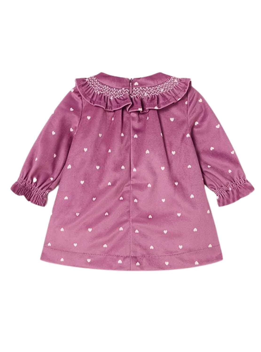 Vestido Mayoral Terciopele Roxo para Bebê