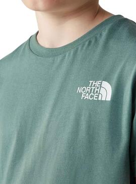 T-Shirt The North Face Teen Cúpula Verde Menino