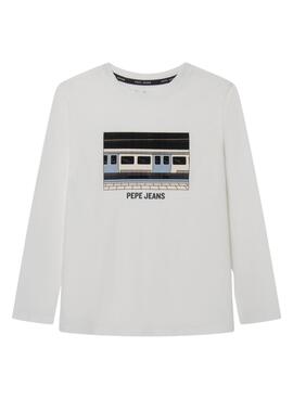 T-Shirt Pepe Jeans Nealson Branco para Menino