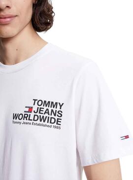 T-Shirt Tommy Jeans Entry Concerto Branco Homem