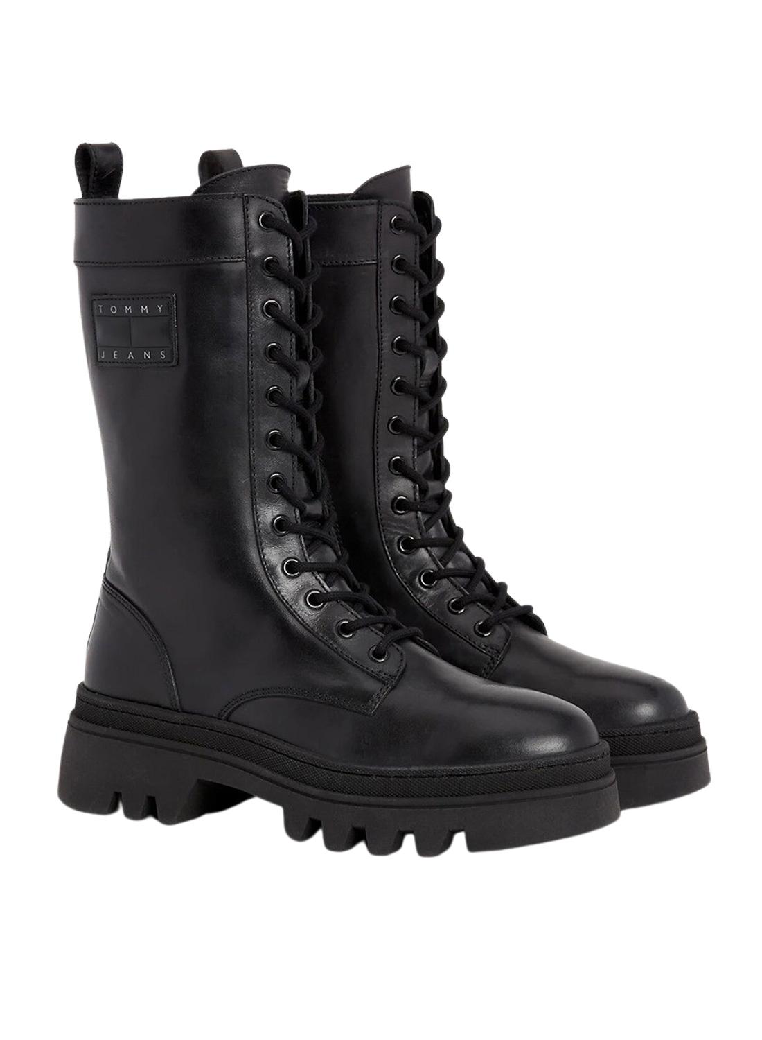 Botas Tommy Hilfiger Renda Moda Up Preto Mulher