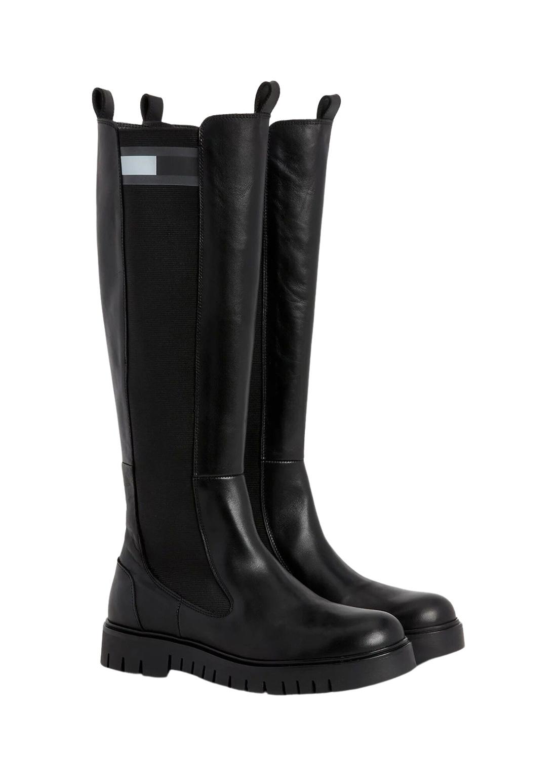 Botas Tommy Hilfiger High Eixo Preto para Mulher