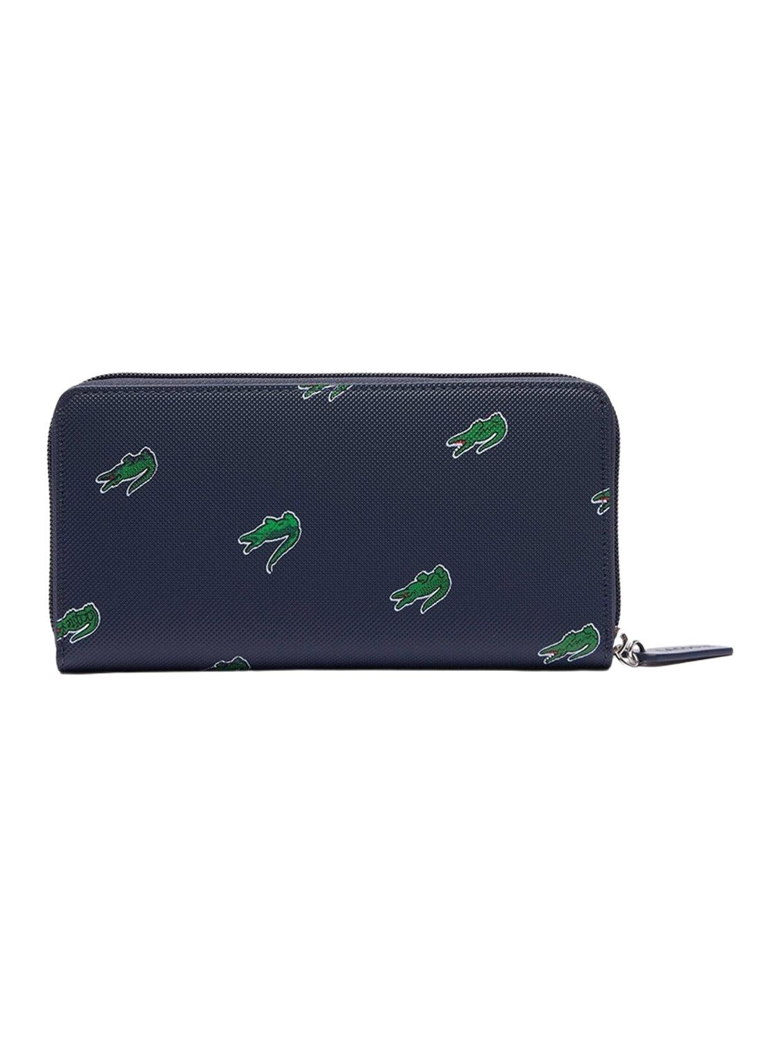 Carteira Lacoste Zip Wallet Azul Marinho para Mulher