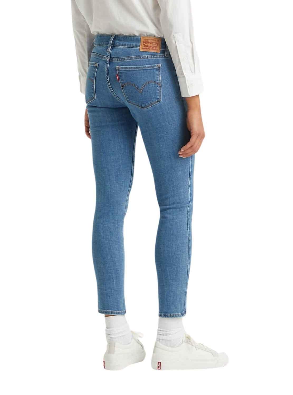 Calças Levis 711 Skinny New Azul para Mulher