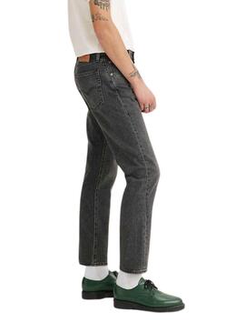Calças Jeans Levis 501 Crop Cinza Homem