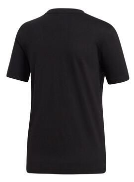 T-Shirt Adidas 3 bandas pretas para Mulher