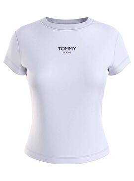 T-Shirt Tommy Jeans Essential Logo Branco Mulher