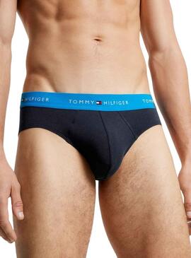 Pack 3 Cuecas Tommy Hilfiger Azul Marinho Homem