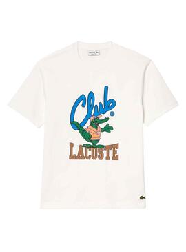 T-Shirt Lacoste Club Relaxed Branco Homem Mulher