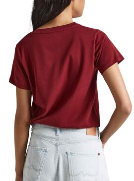 T-Shirt Pepe Jeans Wendys Vermelho para Mulher