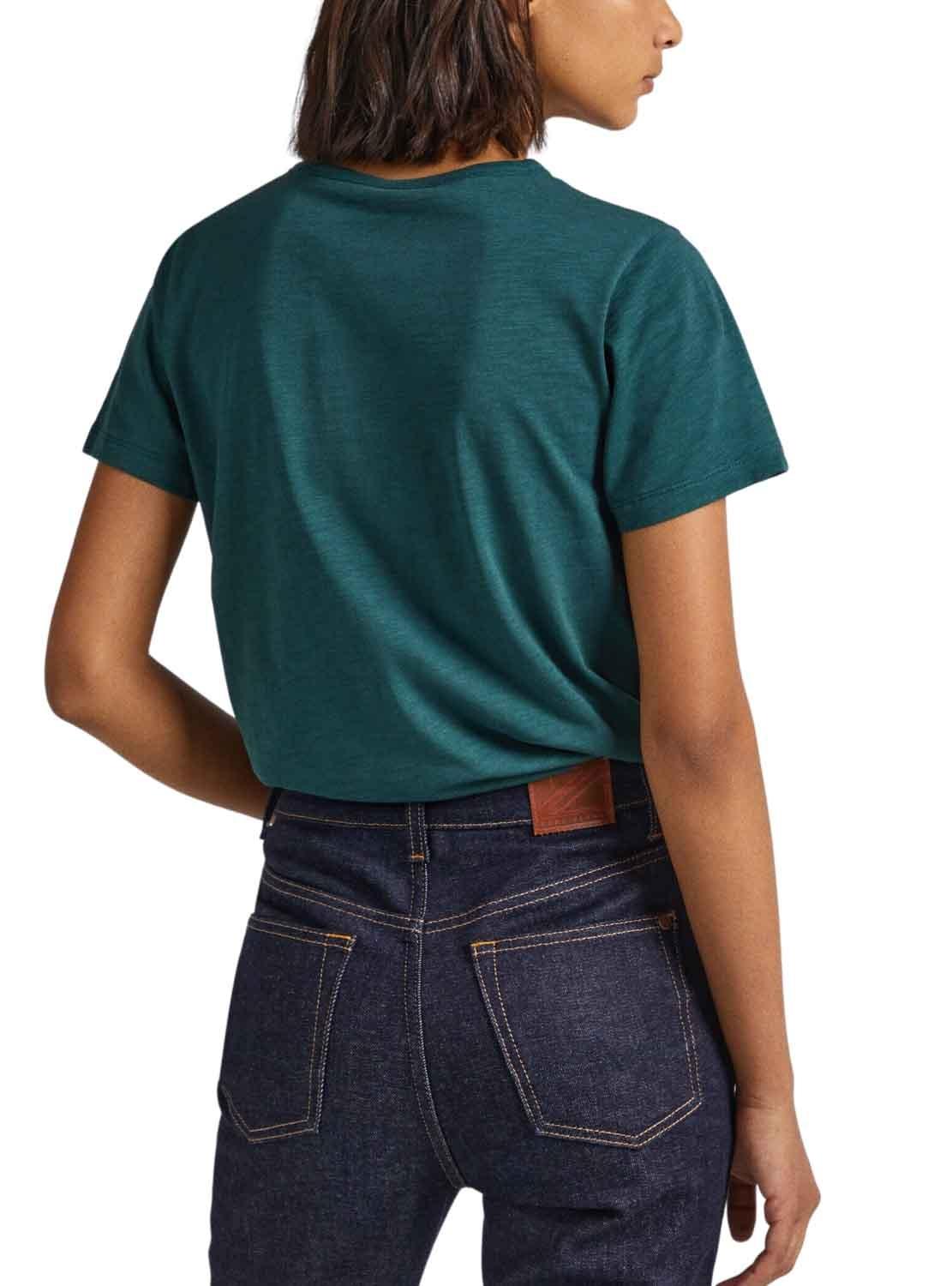 T-Shirt Pepe Jeans Vio Verde para Mulher