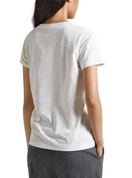 T-Shirt Pepe Jeans Velvet Branco para Mulher