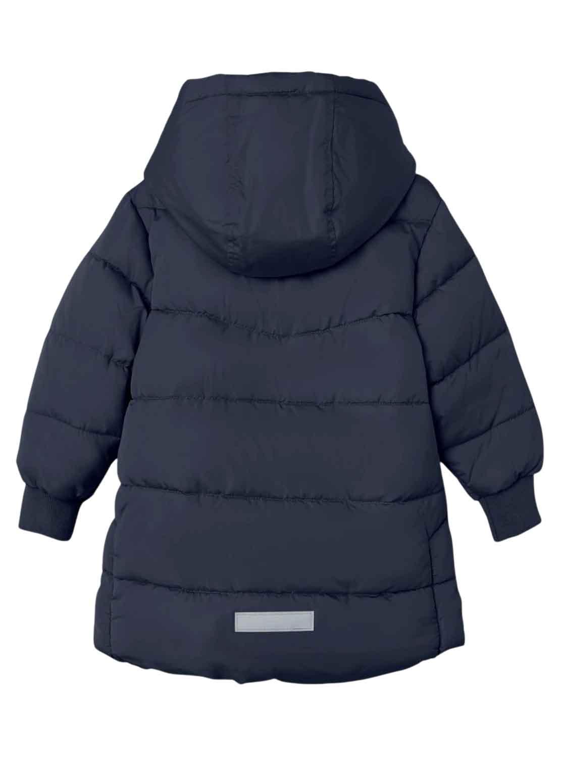 Casaca Name It Música Long Puffer Azul Marinho Menina