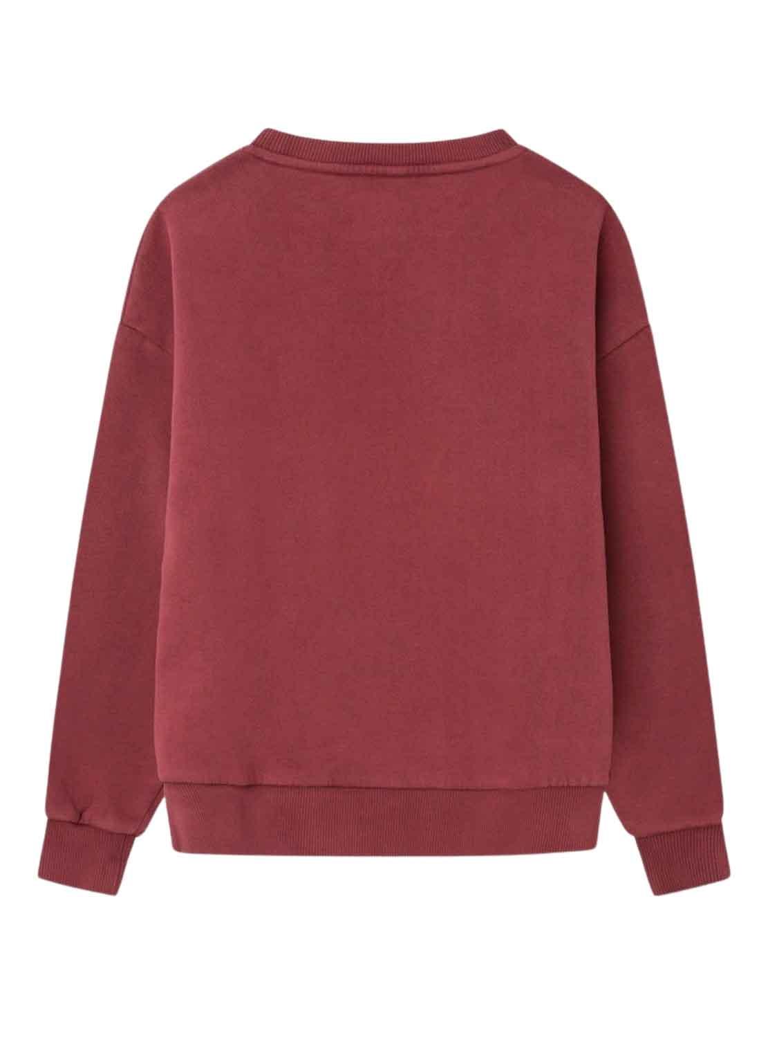 Sweat Pepe Jeans Salomé Burgudy Vermelho Menina