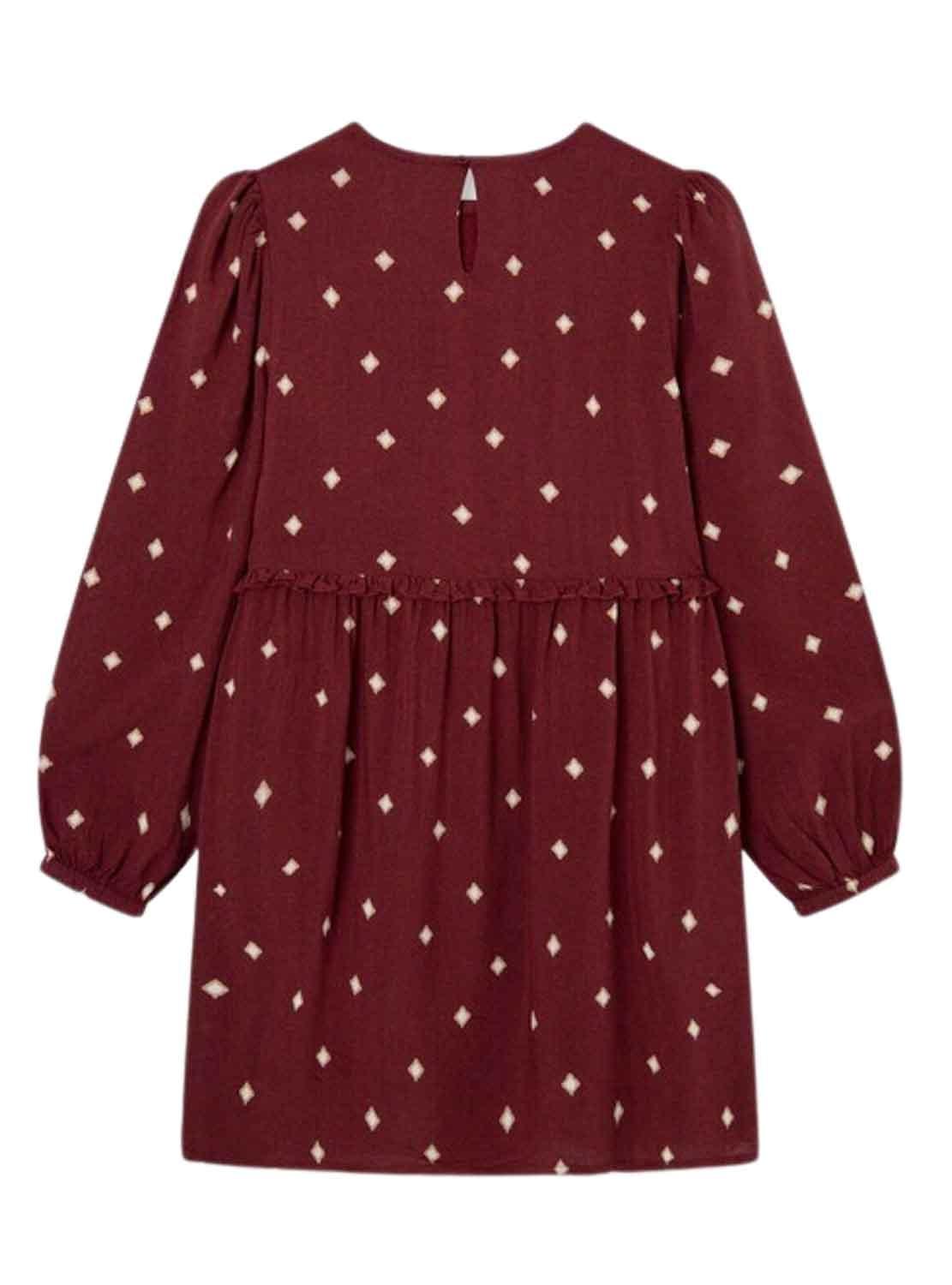 Vestido Pepe Jeans Soleil Bordeaux para Menina