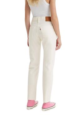 Calças Jeans Levis 501 Branco para Mulher