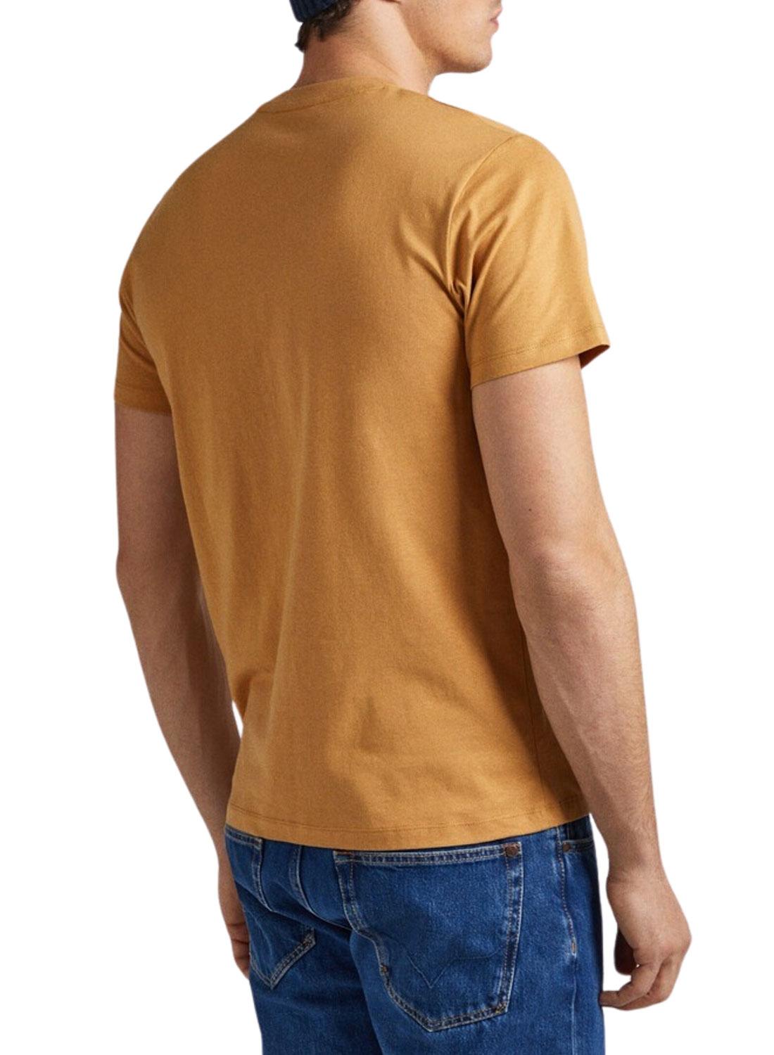 T-Shirt Pepe Jeans Kenelm Camel para Homem