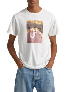 T-Shirt Pepe Jeans Kenelm Branco para Homem