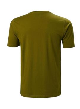 T-Shirt Helly Hansen Logo Verde para Homem