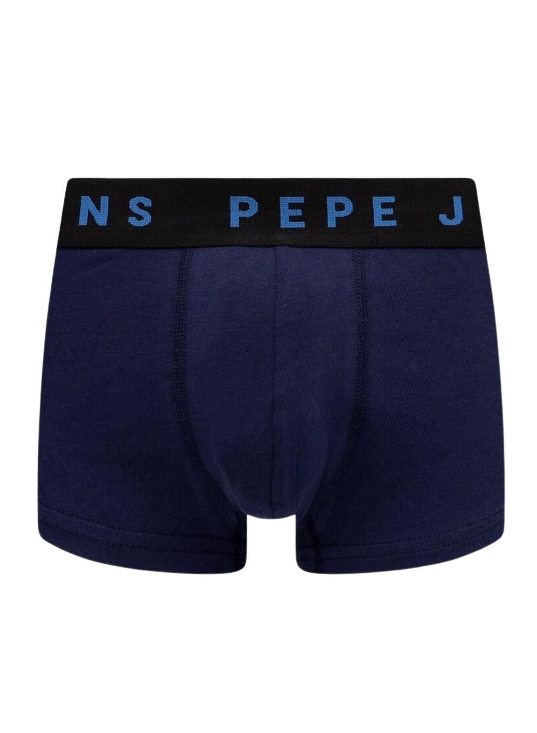 Pack 2 Boxers Pepe Jeans Solid Azul para Homem