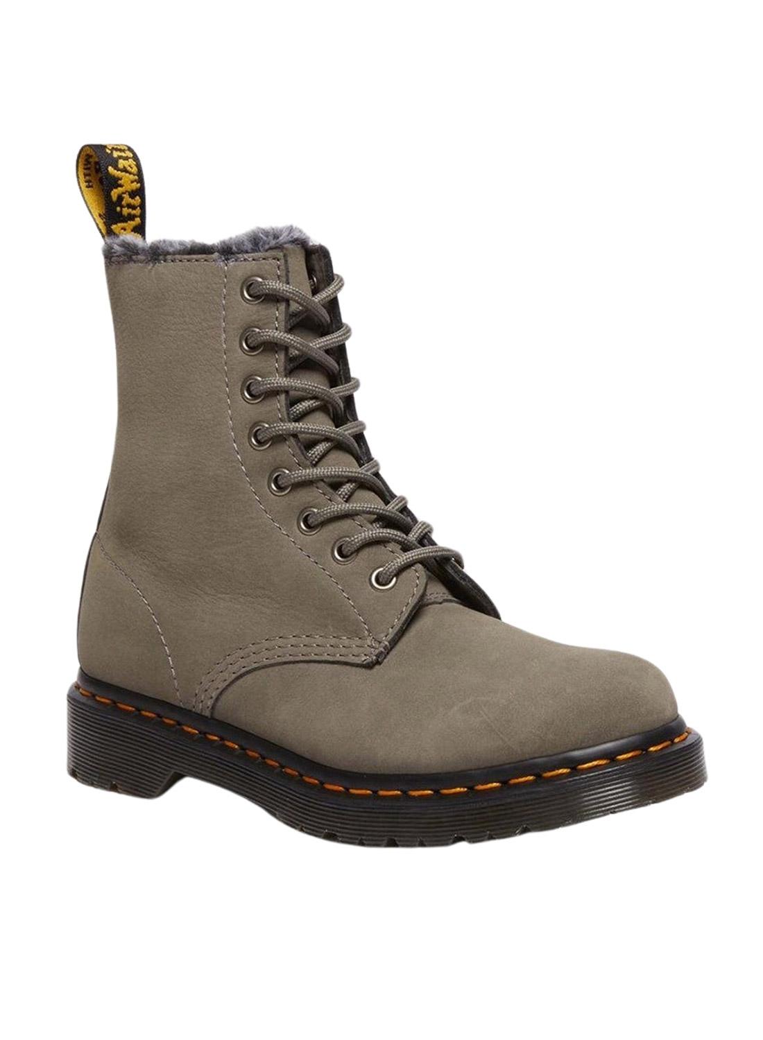 Botas Dr Martens 1460 Serena Pele Cinza para Mulher