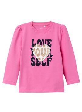 T-Shirt Name It Flovisa Rosa para Menina