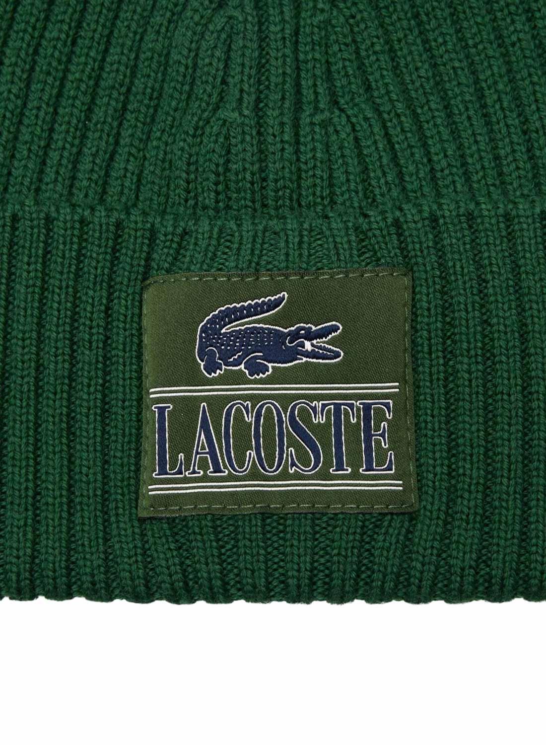 Chapéu Lacoste Lana Con Parche Verde