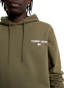 Sweat Tommy Jeans Graphic Hoodie Verde Homem