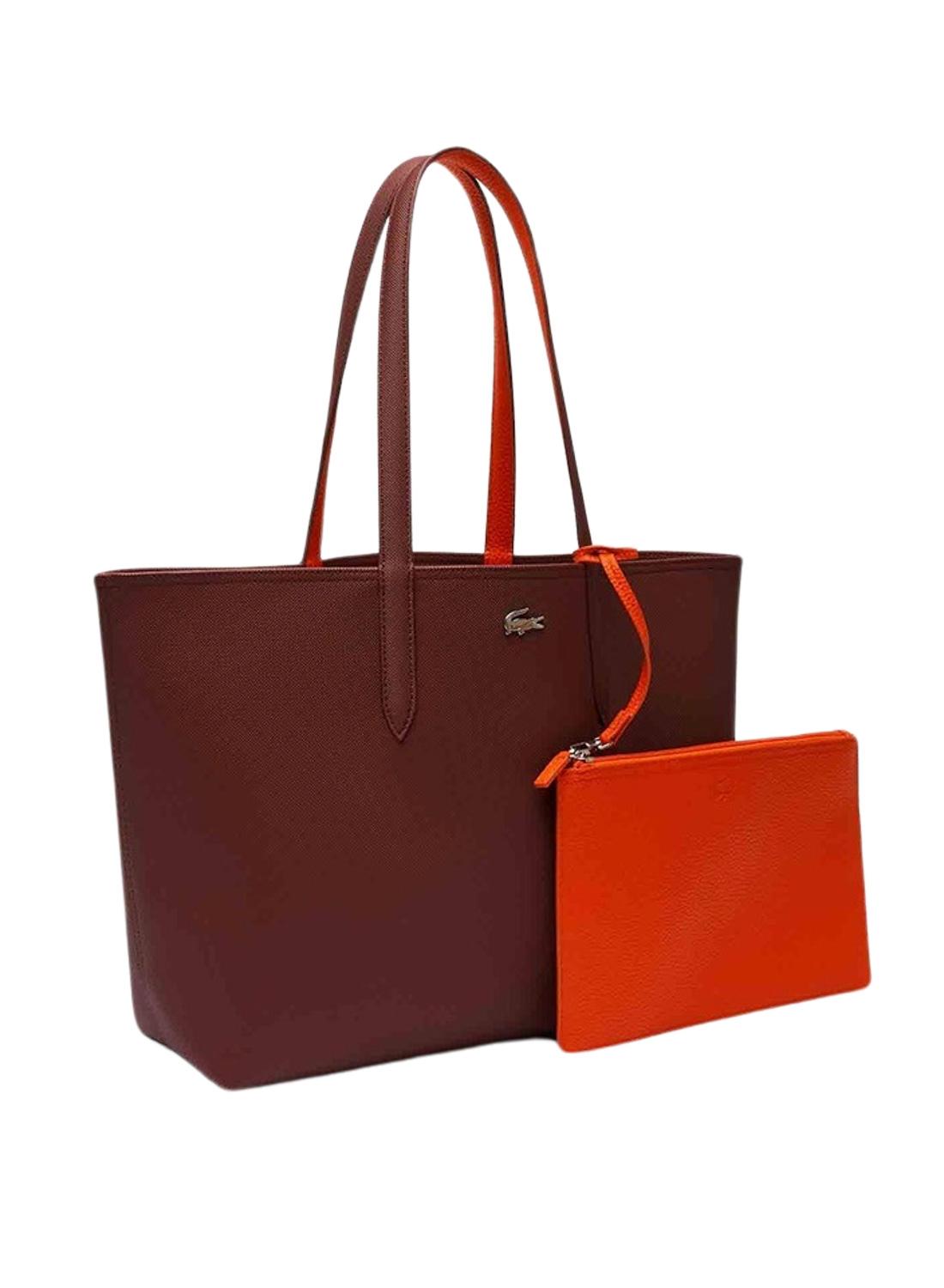 Bolsa Lacoste Shopping Reversible Laranja Mulher