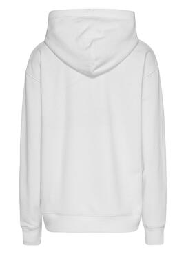 Sweat Tommy Jeans Essential Logo 1 Branco Mulher