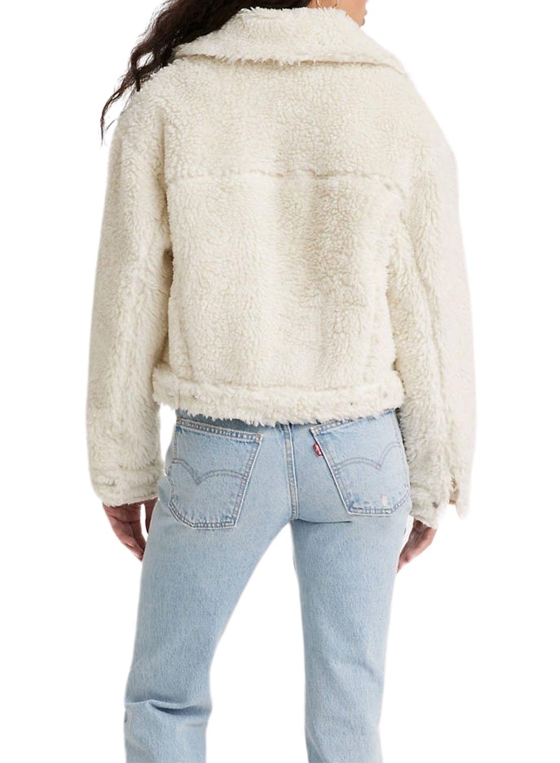 Casaca Levis Caminhoneiro Baby Bubble Sherpa Beige