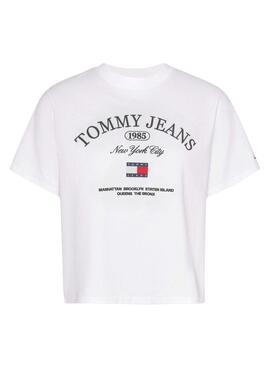 T-Shirt Tommy Jeans Lux Athletic Branco Mulher