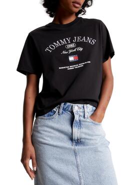 T-Shirt Tommy Jeans Lux Athletic Branco Mulher