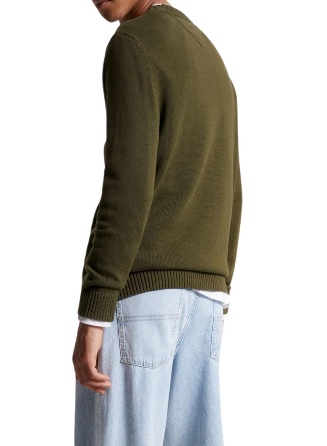 Camisola Tommy Jeans Essential Crew Verde Homem