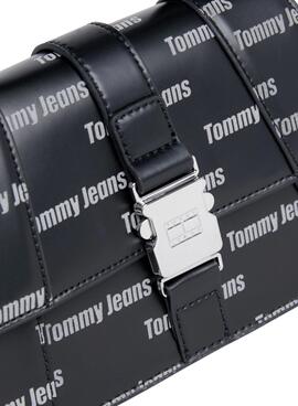 Bolsa Tommy Jeans Alimentos Print Logos Preto Mulher