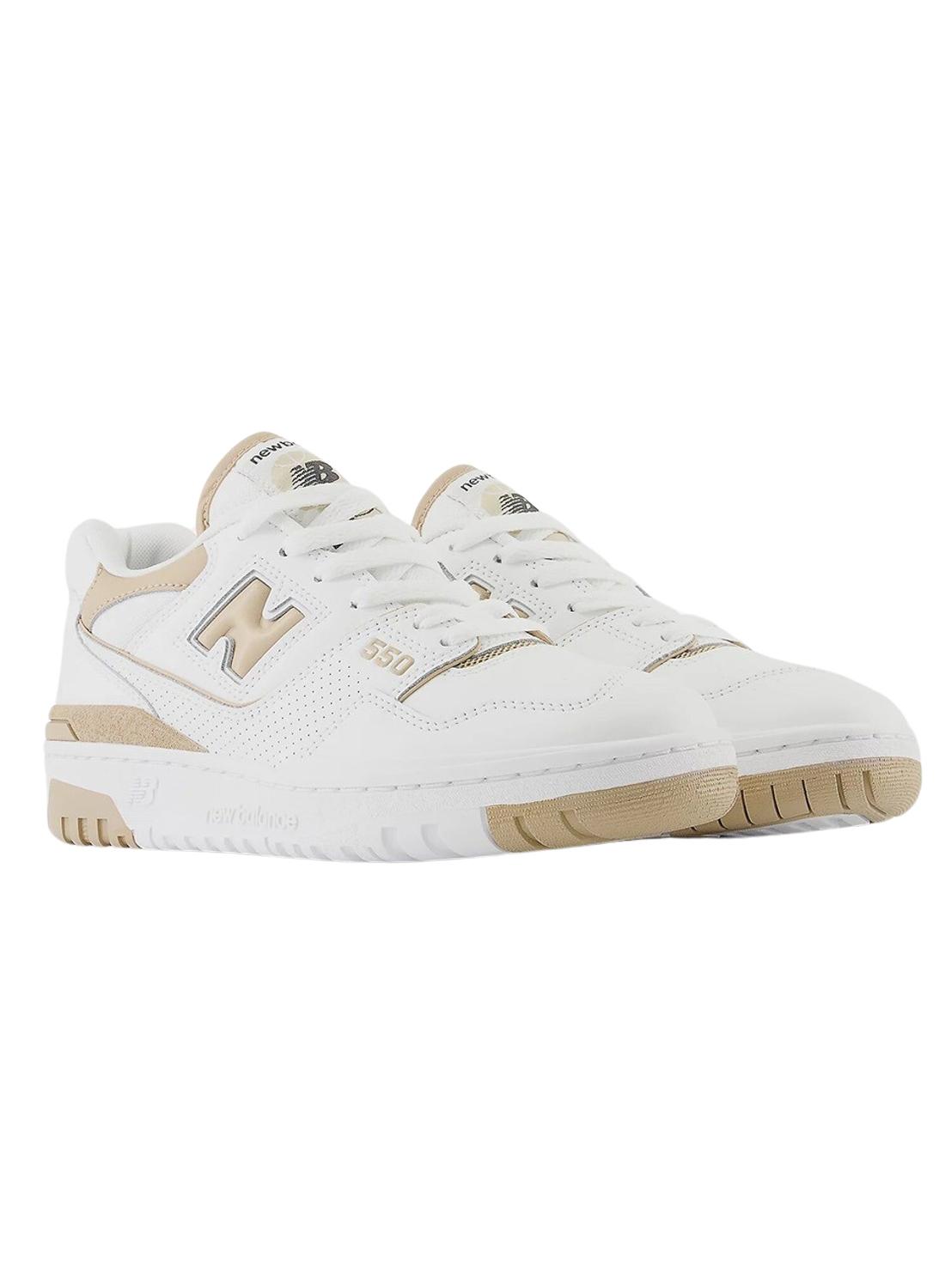 Sapatilhas New Balance BB550 Branco Camel Mulher