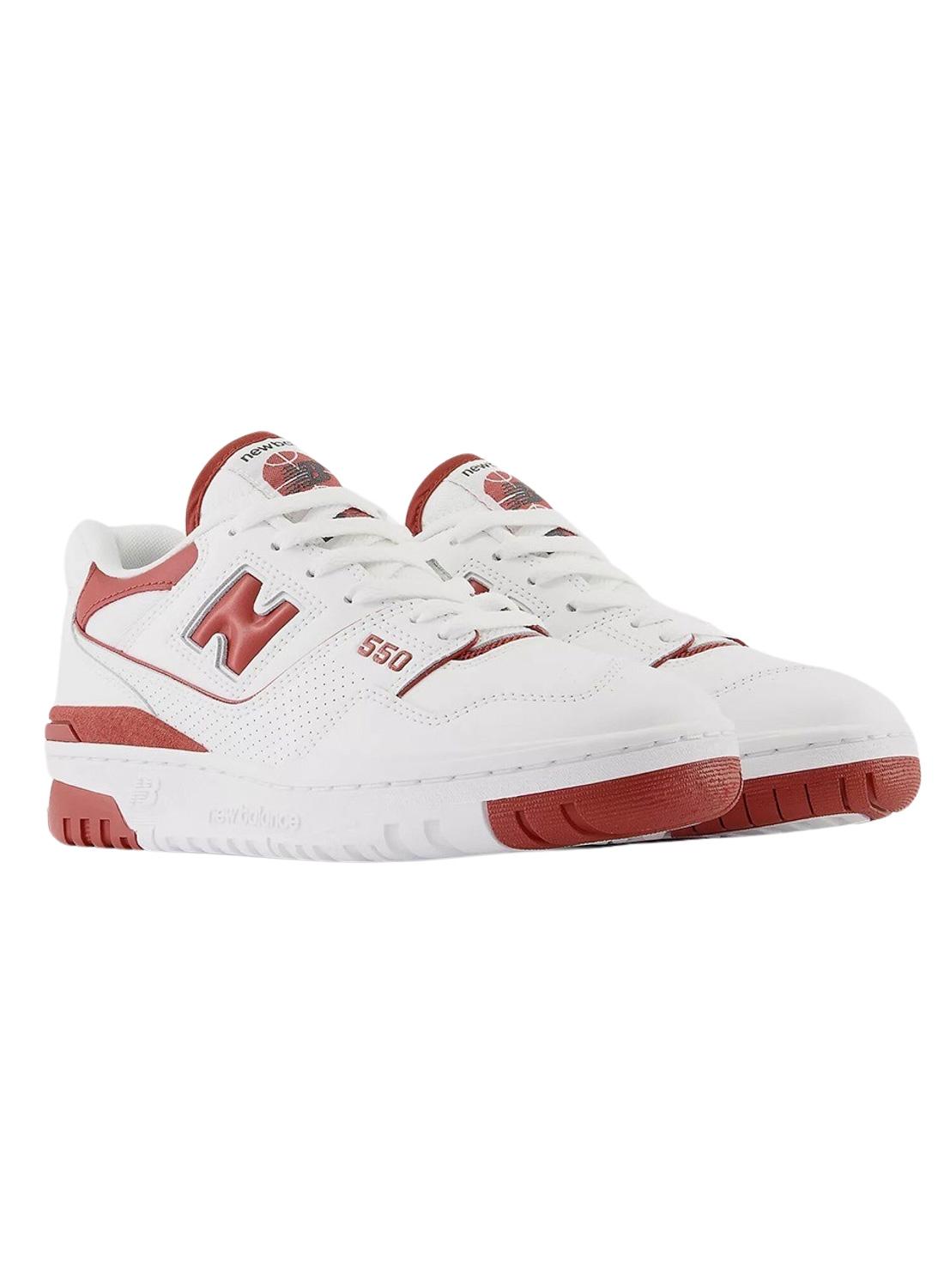 Sapatilhas New Balance BB550 Branco Vermelho Mulher