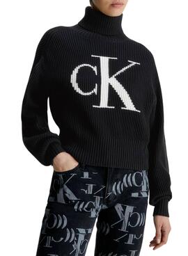 Camisola Calvin Klein Jeans Blown CK Preto Mulher